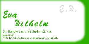 eva wilhelm business card